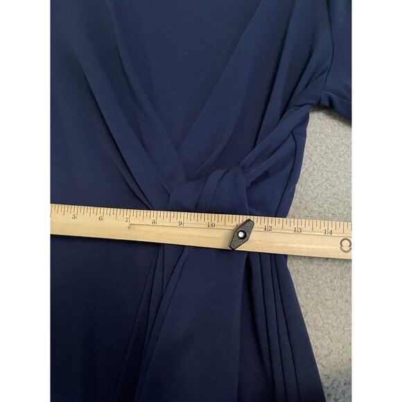 J Crew Womens Small Blue Knotted Dress Drapey Tie Waist H8993 Stretch Knit - Picture 5 of 6